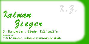 kalman zieger business card